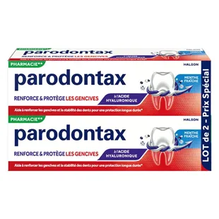 Parodontax Rinforza e Protegge Fresh Mint Whitening, tubo doppio