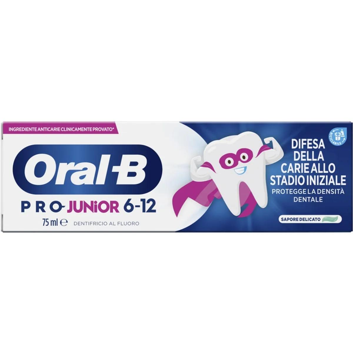 Oral B Dentifricio Pro Junior 6-12 Anni Difesa Della Carie Allo Stato Iniziali 75 ml