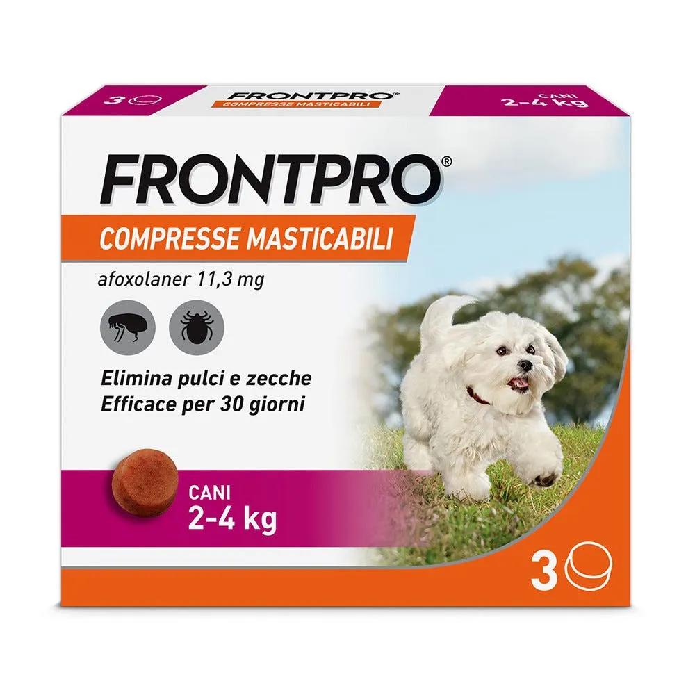 Frontpro Contro Pulci E Zecche Per Cani 2-4 Kg 3 Compresse Masticabili