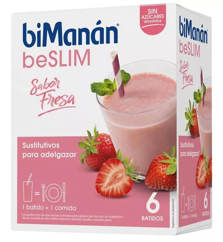 Bimanán Be Slim Batido Morango 6 saquetas