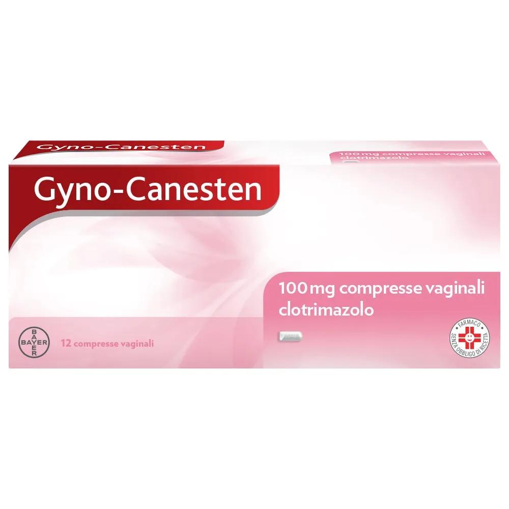 Gyno-Canesten Trattamento Sintomi Candida contro Prurito, Bruciore Intimo e Perdite 12 Compresse Vaginali