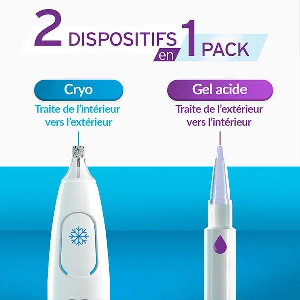 Excilor Verrues Duo Power Crioterapia y gel ácido Manos/pies Resultados 5 días