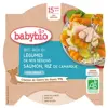 Babybio Repas Midi Assiette Légumes Saumon Riz +15m Bio 260g