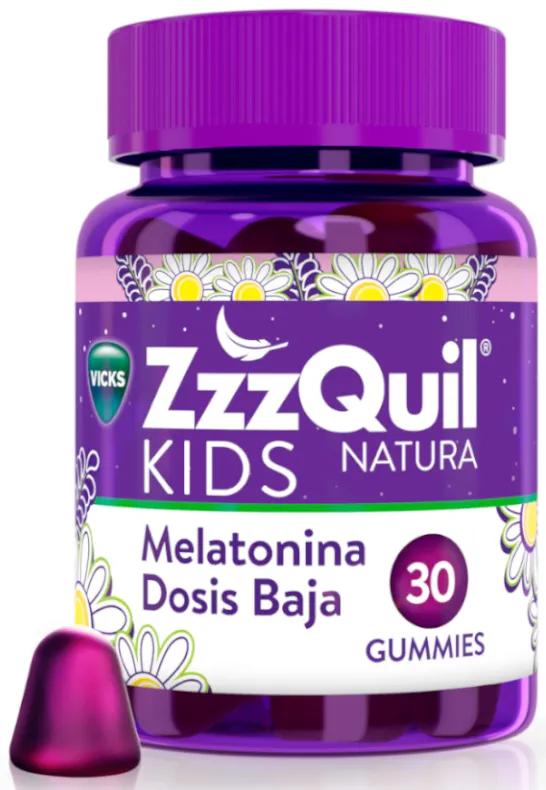 ZzzQuil Natura Kids Mélatonine Faible Dose +4 Ans 30 Gummies