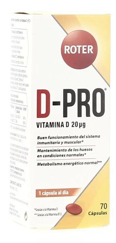 Roter D-Pro Vitamina D 20mg 70 Cápsulas