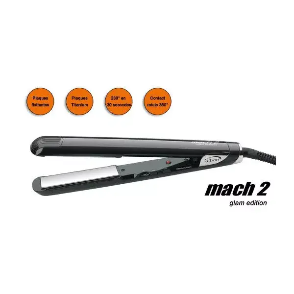 Raddrizzatore dei capelli di Schwarzkopf Mach 2 Glam Edition titanio