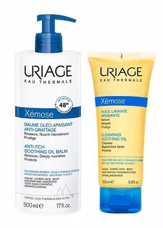 Uriage Xémose Balsam 500 ml + Reinigungsöl 200 ml