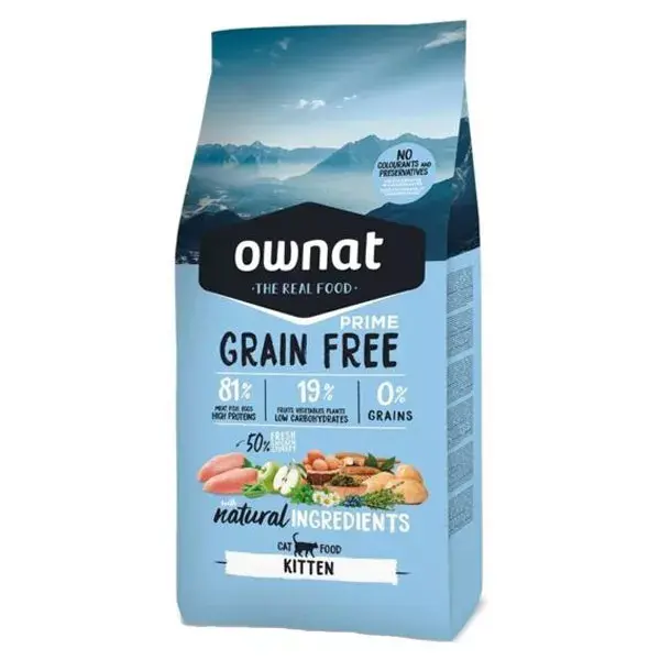 Ownat Grain Free Prime Chaton Croquettes 1kg
