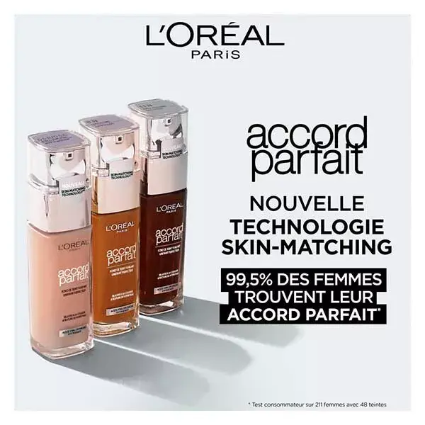L'Oréal Paris Accord Parfait Fondotinta Unificante Perfezionatore 6.5D Caramel Doré 30ml