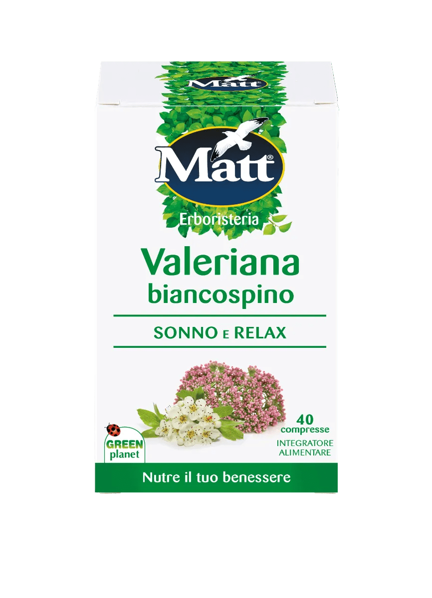 Matt Erboristeria Valeriana E Biancospino Integratore Per Sonno E Relax 40 Compresse