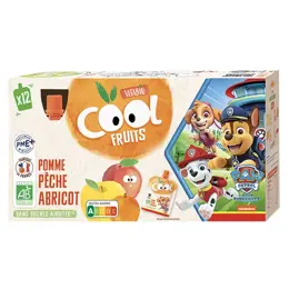 Vitabio Cool Fruits La Pat’ Patrouille Pomme Pêche Abricot Bio 12 x 90g