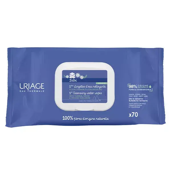 Uriage 1st Thermal Water Baby Wipes x 70 