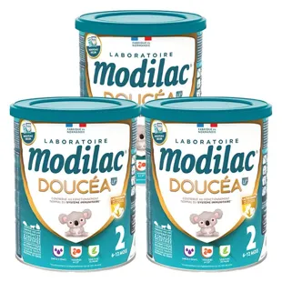 Modilac Doucéa Latte per lattanti 2a età LF+ 820 g - Confezione da 3
