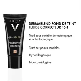 Vichy Dermablend Fond de Teint Fluide Correcteur 16h N°30 Beige 30ml