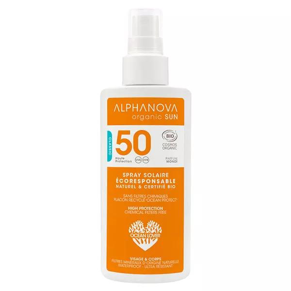 Alphanova Organic Sun Spray Solar Ecoresponsable SPF50 Bio 125ml