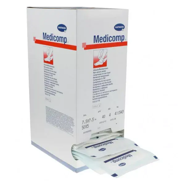 Hartmann Medicomp Non-Woven Sterile Pad 7.5 x 7.5cm 25 pcs X2