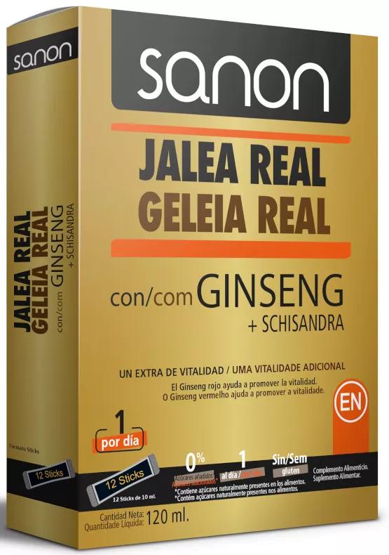 Sanon Koninginnegelei Met Ginseng + Schisandra 12 Sticks