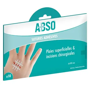 Suture adesive ABSO Green Brand 6 x 100 mm