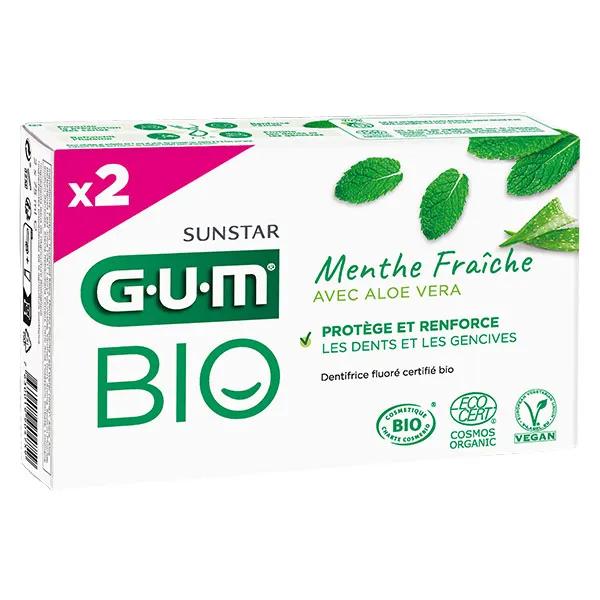 Pasta de Dientes Orgánica Gum Fresh Mint Pack de 2 x 75ml