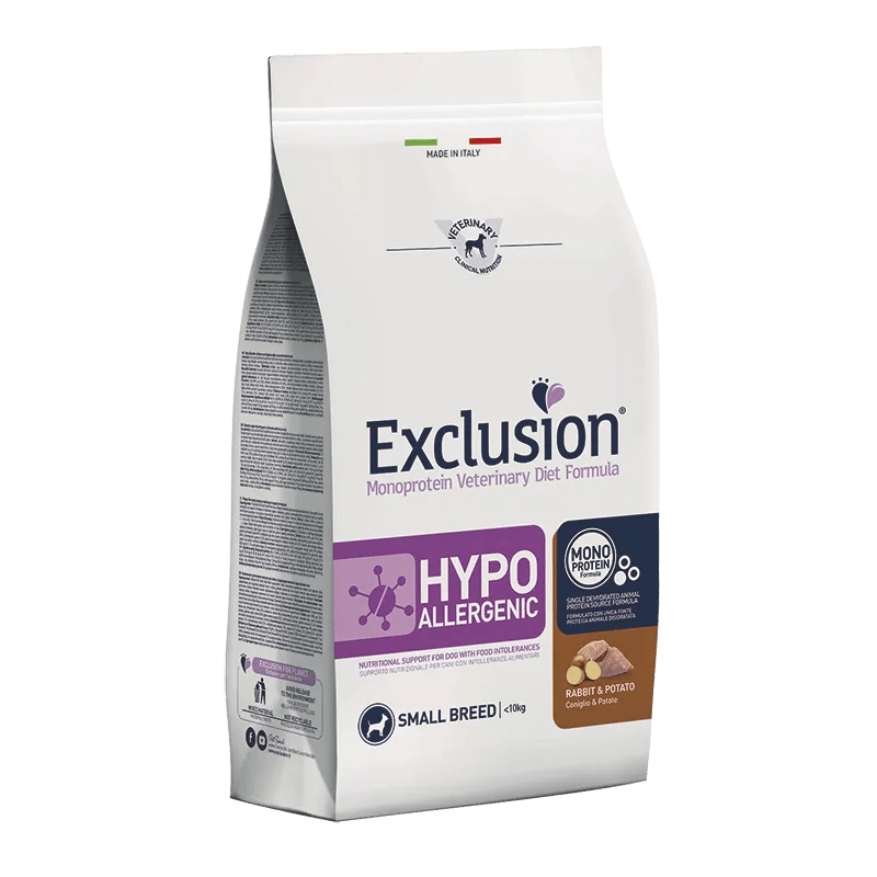 Exclusion Monoprotein Veterinary Diet Hypoallergenic Crocchette Coniglio/Patate Cani Sacco 2Kg