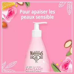 Le Petit Marseillais Lait Soin Cold Cream  Argan, Cire d'Abeille et Rose 250ml