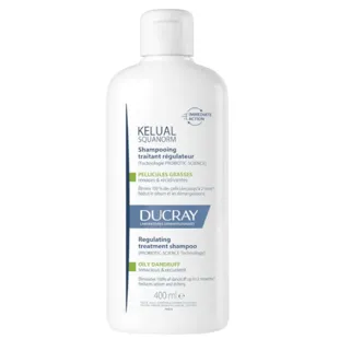 Ducray Kelual Squanorm Shampoo gegen fettige Schuppen, 400 ml
