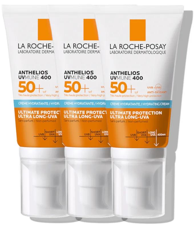 La Roche Posay Anthelios UVMUNE 400 Parfumvrije Crème SPF 50+ 3x50 ml