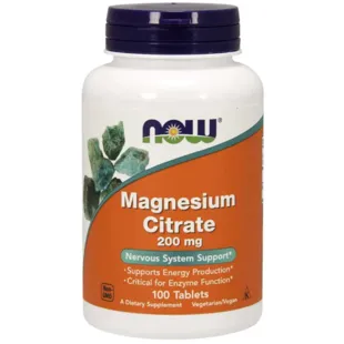 Now Foods Magnesium Citrate 200mg 100 Tablets