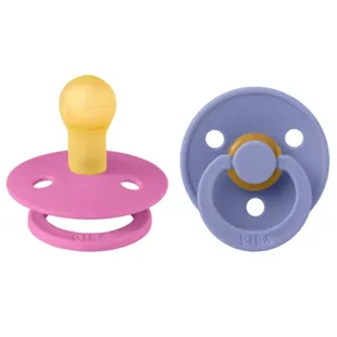 Babadores Chupetas Cor Redonda Chiclete/Peri 0-6m 2 unidades