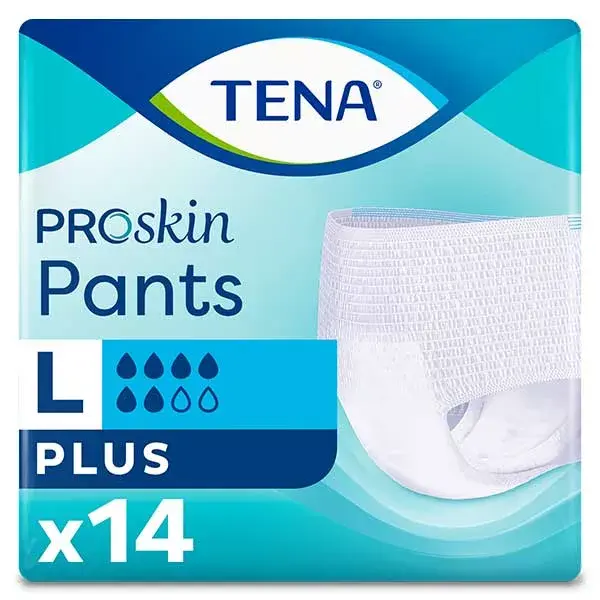 Tena Proskin Pants Absorbent Underwear Plus Size L 14 briefs