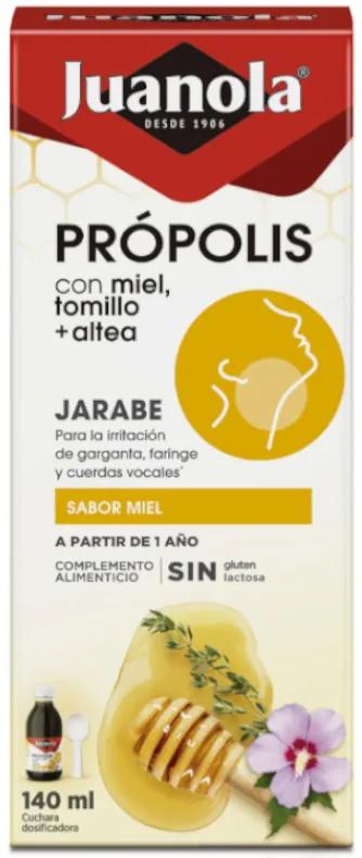 Juanola Sirop de Propolis, Miel, Thym et Altea 140 ml