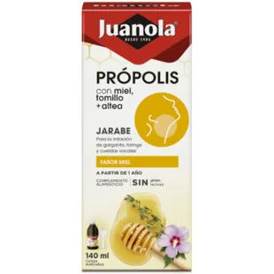 Juanola Sirop de Propolis, Miel, Thym et Altea 140 ml