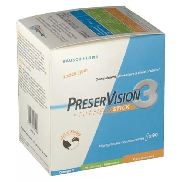 Bausch & Lomb Preservision 3 90 sticks 3 mois