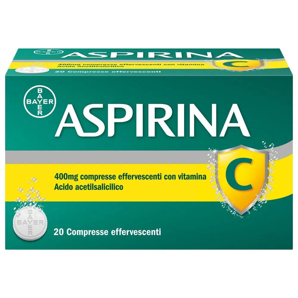 Aspirina C Antinfiammatorio Antidolorifico per Influenza Raffreddore e febbre con Vitamina C 20 Compresse