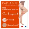 RADIANTE Bas de compression Semi-transparent Naturel motif MicroVoile Taille 3 Classe 2