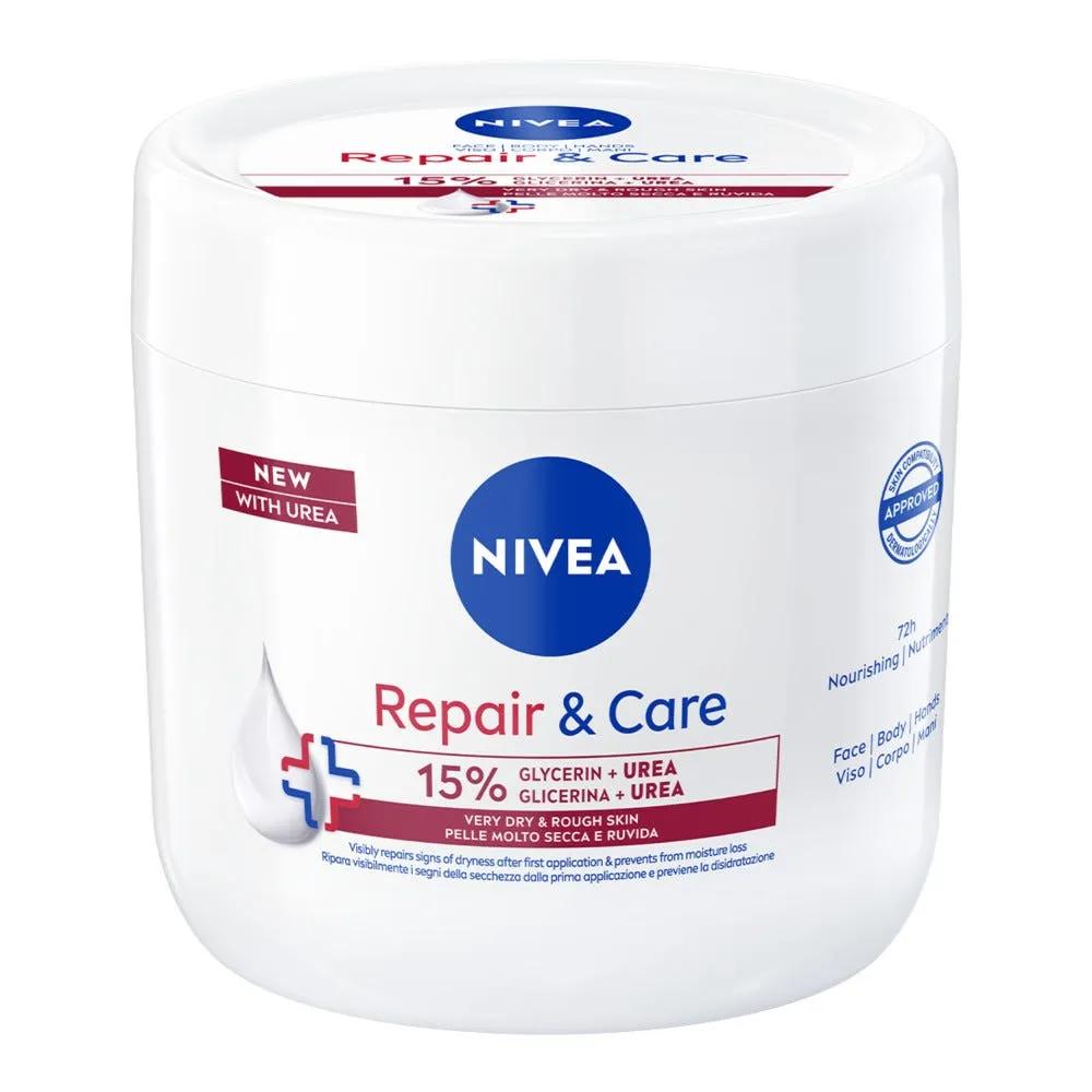 Nivea Crema Corpo Repair & Care Urea Crema Multiuso Idratante per Pelle Molto Secca e Ruvida 400 ml