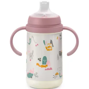Suavinex Gobelet d'Apprentissage avec Bec en Silicone et Anses Nude +6m 270 ml