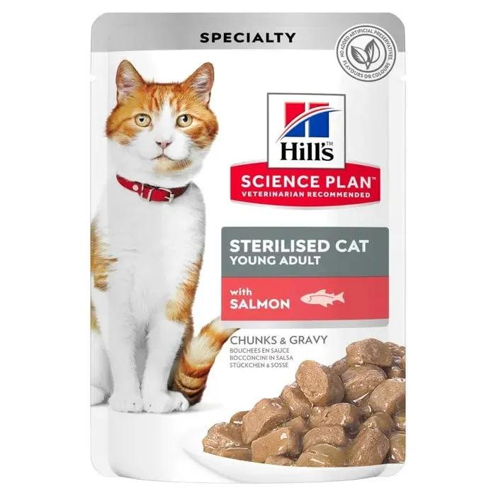 Hill's Science Plan Young Adult Sterilised Cibo Umido Con Salmone Gatti Adulti Sterilizzati Bustina 85G