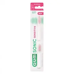 Gum Brosse à Dents Electrique N°4111 Sonic Sensitive Recharge Ultra Soft 2 unités