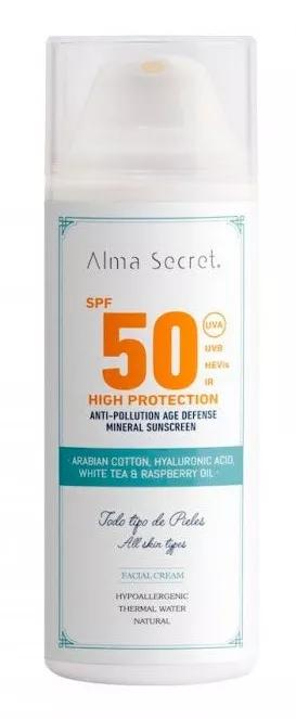 Alma Secret Creme Solar Facial SPF50+ 50ml