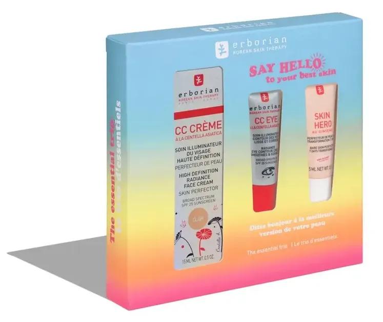 Crème CC Clair Erborian 15 ml + CC Eye 3 ml + Skin Hero 5 ml