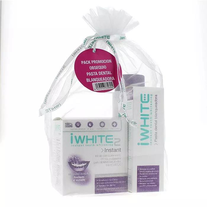 Iwhite pack KIT de blanchiment des dents + dentifrice blanchissant + bain de bouche blanchissant