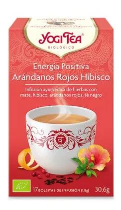 Yogi Tea Energía Positiva Hibisco y Arándano Rojo 17 Bolsitas