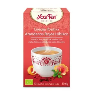 Yogi Tea Energía Positiva Hibisco y Arándano Rojo 17 Bolsitas