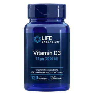 Life Extension Vitamin D3 3,000 IU 120 Softgels