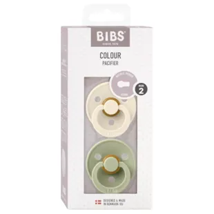 Babadores Chupeta Cor Redondo Marfim/Sálvia 6-18m 2 unidades
