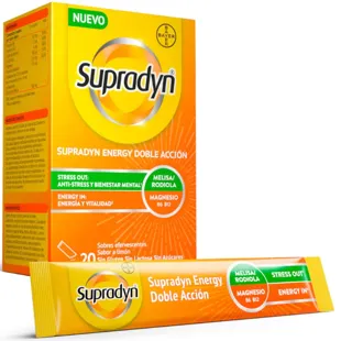 Supradyn Energy Double Action Lemon Flavor 20 Sachets