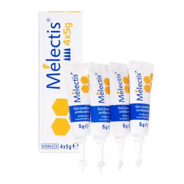 Melectis Gel Cicatrizante Antibacteriano de Miel 4 x 5g