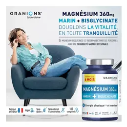 Granions Double Magnésium 360 mg Format Eco 6 Mois 180 comprimés