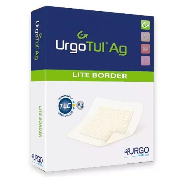 Urgo Urgotul AG Lite Border Hydrocellular Dressing 10cm x 12cm 16 Units